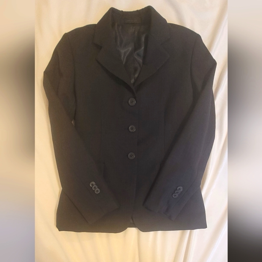 Girls Navy Blue Equestrian Hunt Coat Size 12